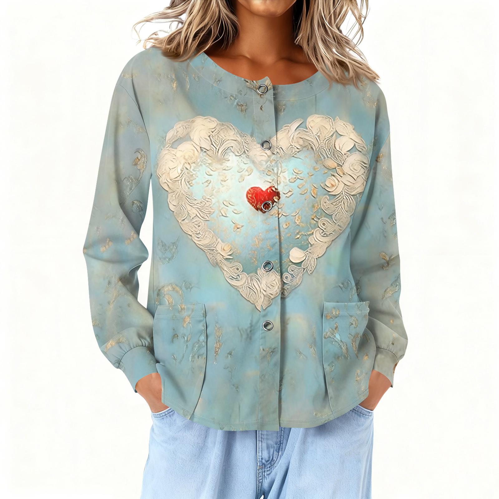 

Женский Рабочий Кардиган-Куртка с Длинным Рукавом, Принтом, Карманом, Воротником-стойкой, Однобортный, Защитный Комбинезон, Топ XXXXL синий