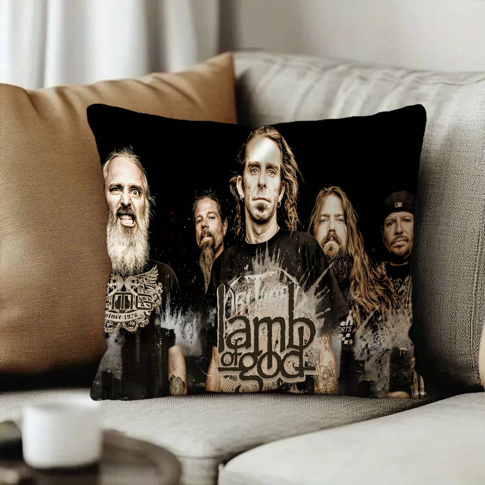 Band L-Lamb of GodS Pillow Cushion Cover Pillowcase Living Room Sofa Home Decor Customized