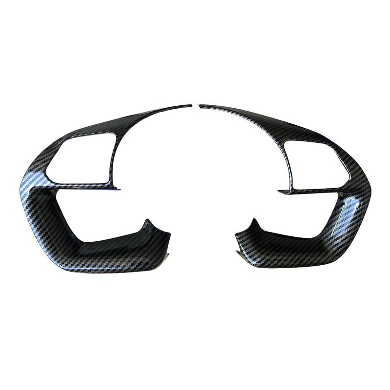 3pc Carbon fiber color Steering Wheel Cover Trim Fit for Hyundai Santa Cruz Tucson   Elantra