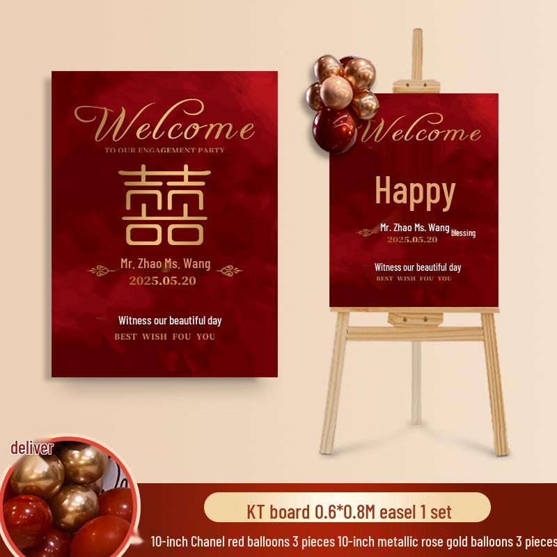 Wedding Ceremony Welcome Sign - Directional KT Board Decor