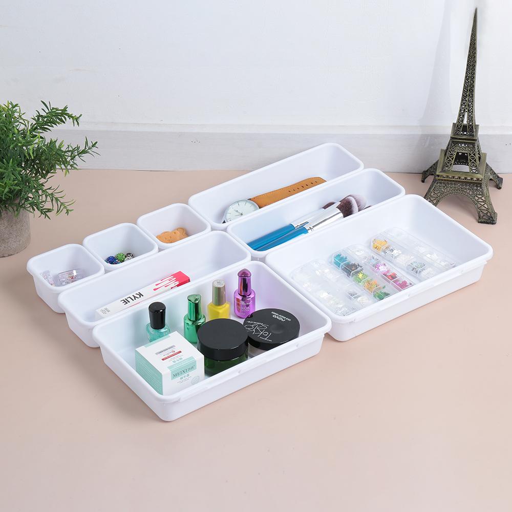 Plastic Drawer Organizers Space Saving Cosmetics Organizer Boxes  for Home Office Desk