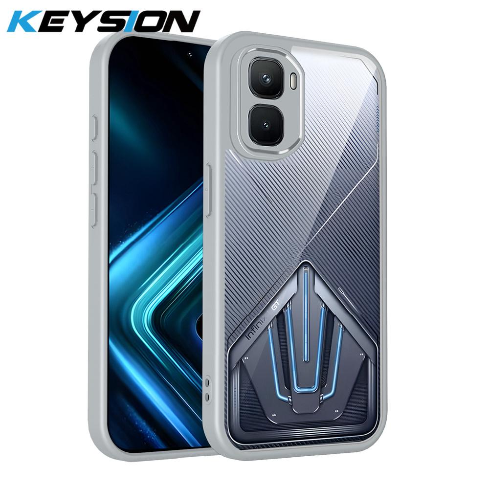 

KEYSION Transparent Phone Case for Infinix GT 50 Pro Soft Silicone+PC HD Clear Shockproof Phone Back Cover for Infinix GT 50 Pro for Infinix GT 50 Pro сірий