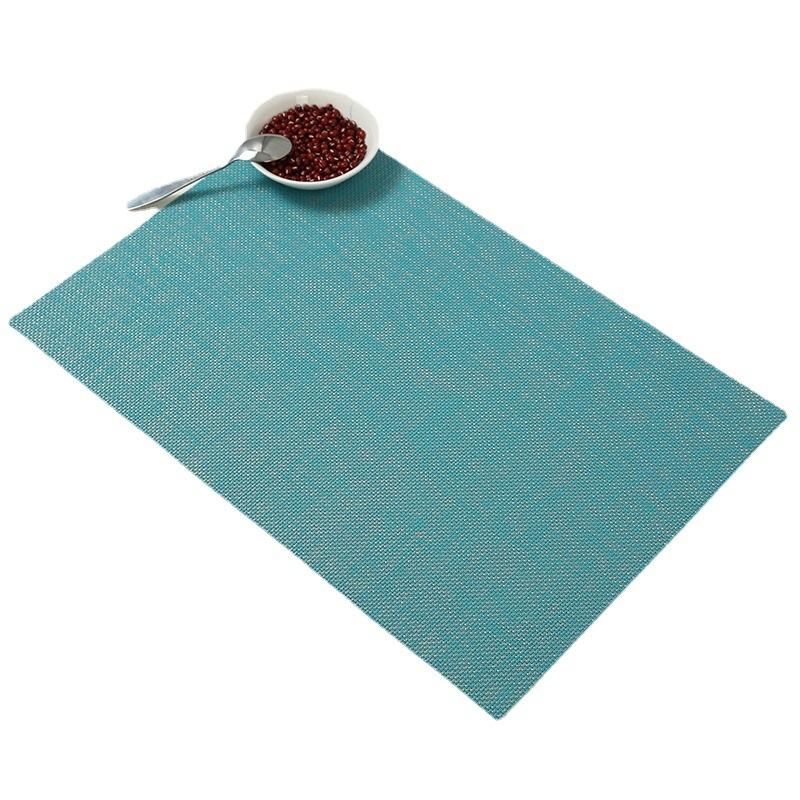 4PCS 30x45cm Washable Placemats Grey Heat Resistant Durable Plastic Placemats Woven Table Mats Vinyl for Dining Kitchen Table
