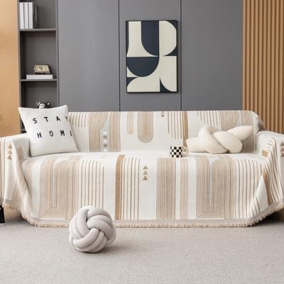 Copertura per divano semplice a righe in stile nordico in ciniglia, antigraffio per gatti, telo per divano per tutte le stagioni, copridivano, coperta per divano