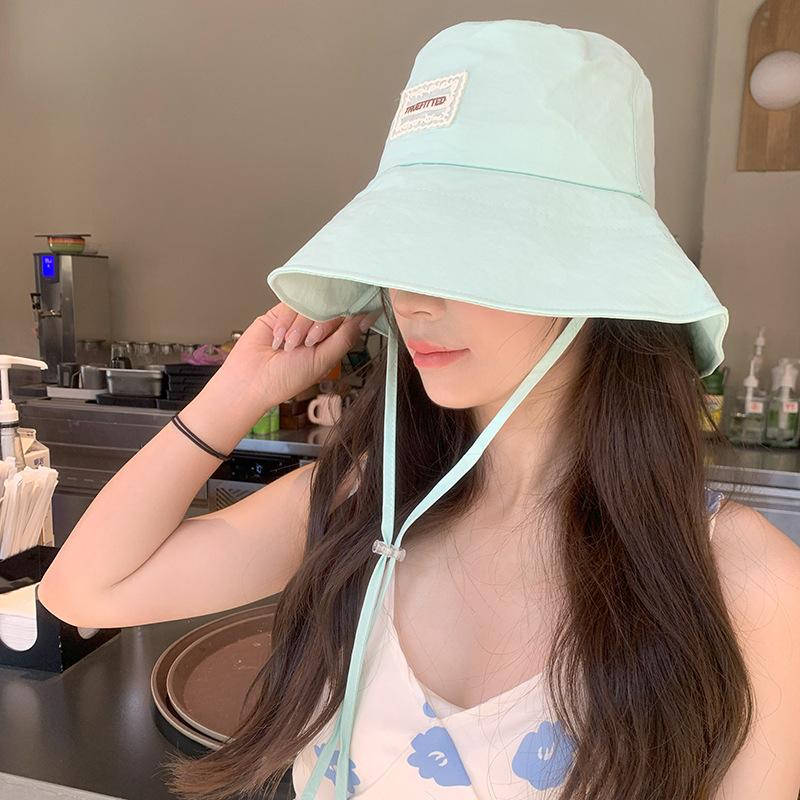 New Outdoor Casual Versatile Fisherman Hat for Women In Summer Sun Protection Sun Hat Big Head Circumference Showing Face Small Basin Hat Trendy