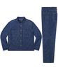 Lapper [Set][Summer][Non-Fade] Denim Work Shirt Long Sleeve Set-Up Ver.1 - Indigo