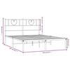 VidaXL Metal Bed Frame with Black Headboard 160x200 Cm 355466