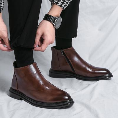 Ankle Boots Mens Boots Fashion Adulto Shoes Male Genuine Leather Chelsea Shoes Business Formal Shoes Classic Casual Leather Boot