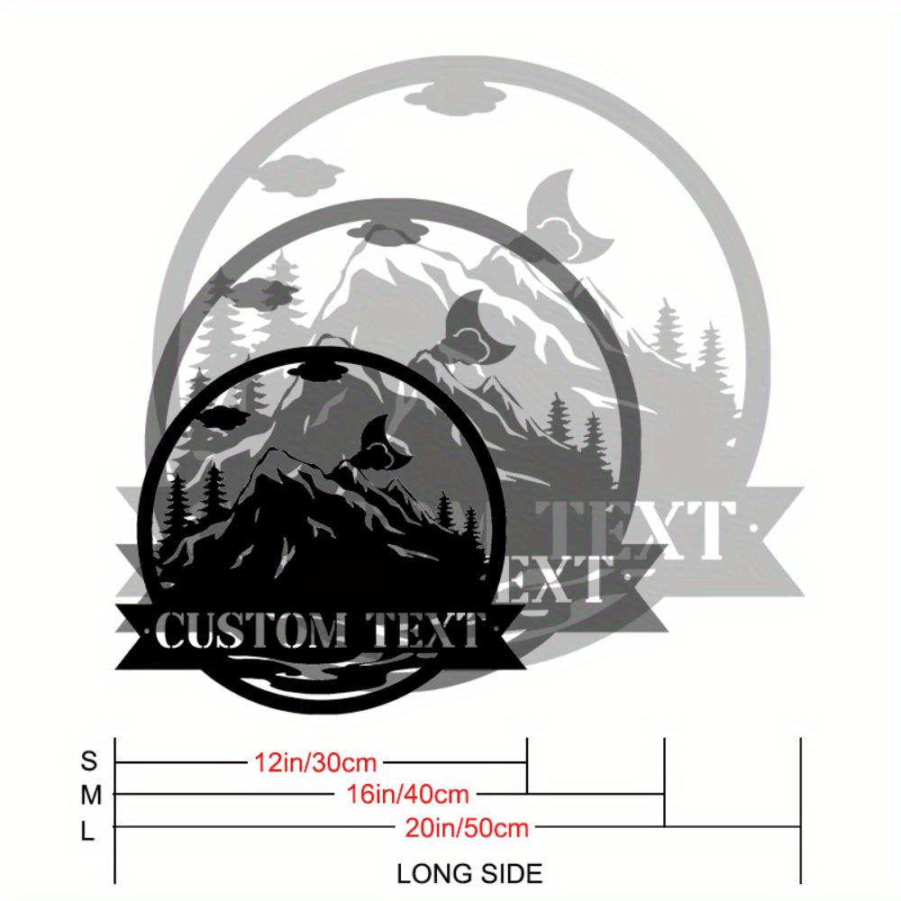 

Distinctive Custom Metal Sign Mountain Cabin Wall Decor Rustic Outdoor Home 30cm