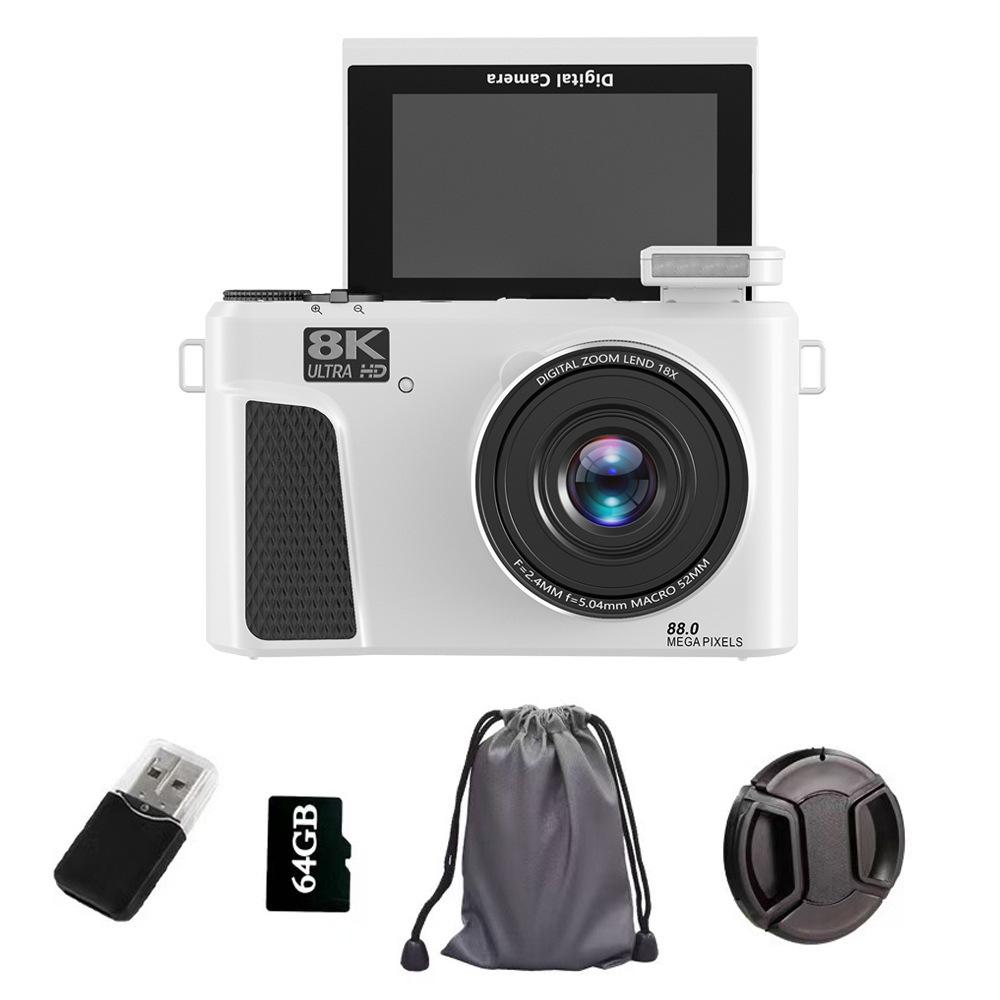 WD300 8K Mirrorless Digital Camera with High Pixels, Flip Screen & WiFi for Mobile Uploads - Perfect for Students and Party Scenes