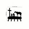 Matte Black Heavy Duty Wall Hooks, Farmhouse Coat Rack & Entryway Organizer for Hallway, Mudroom