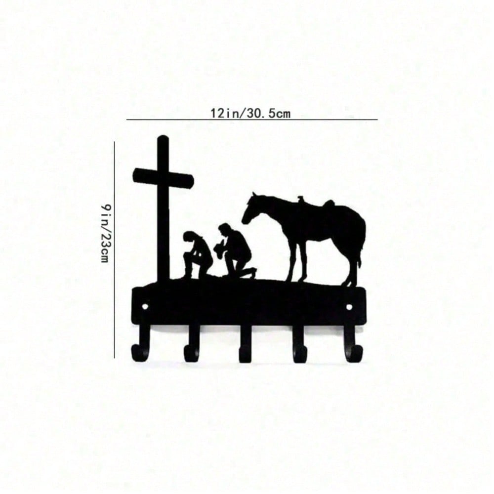 Matte Black Heavy Duty Wall Hooks, Farmhouse Coat Rack & Entryway Organizer for Hallway, Mudroom