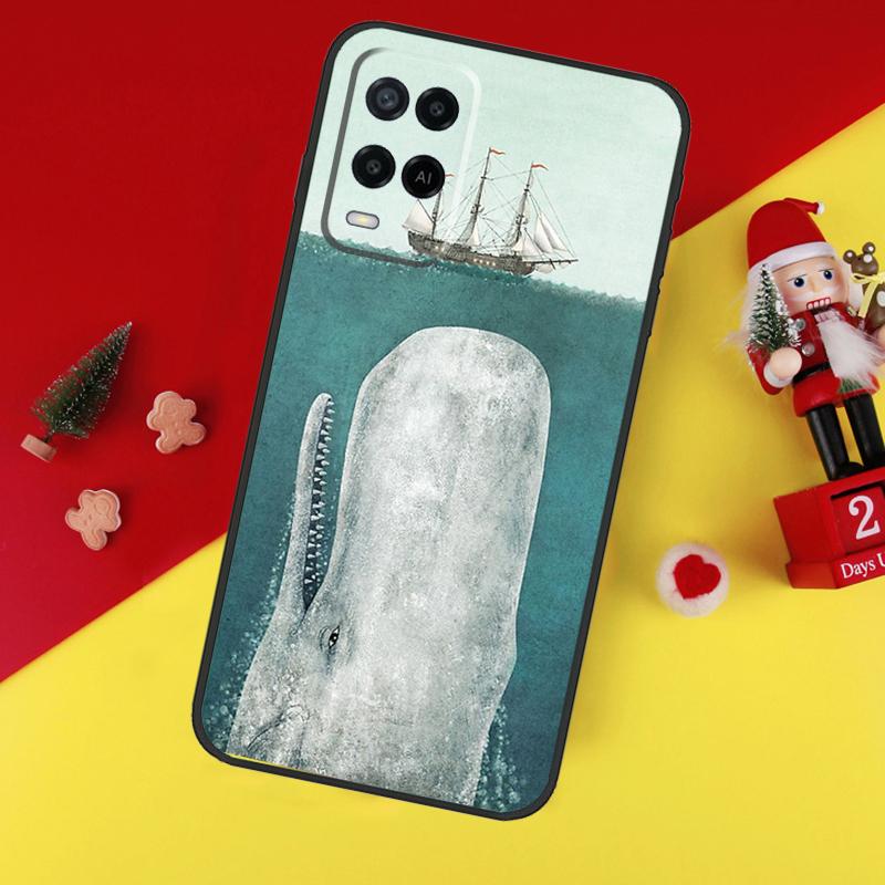 Cartoon Whale Case For Oppo A78 A98 A18 A38 A58 A5 A6 Pro A54 A74 A94 A17 A57 A80 A60 A40 A96 A76 A16 A15