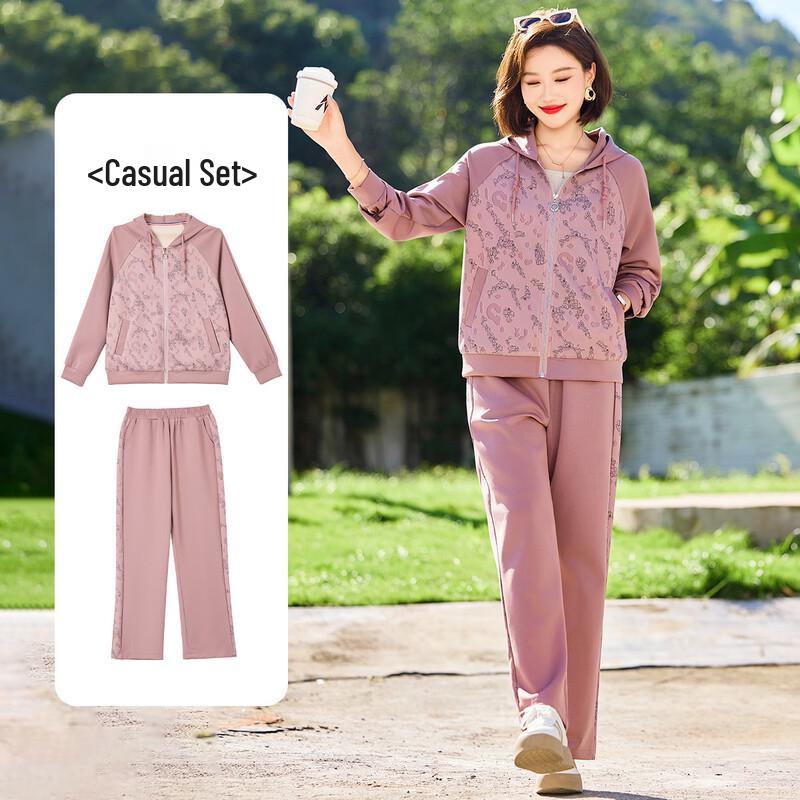 

Женский осенне-зимний повседневный спортивный костюм с капюшоном 2XL