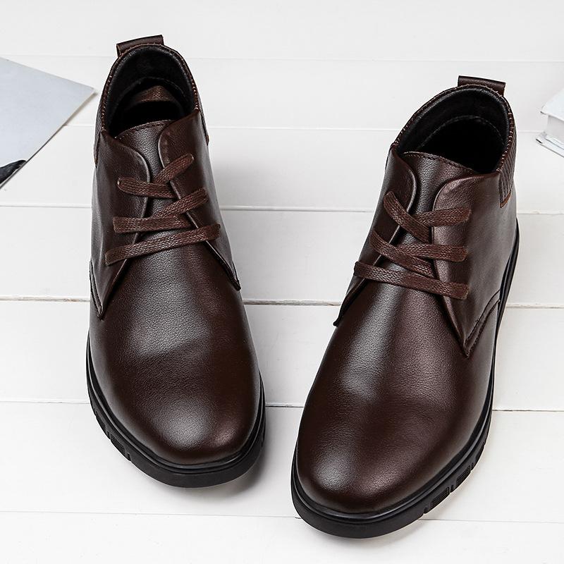 Autumn and Winter Men's Shoes Genuine Leather Soft Sole Soft Leather Breathable Casual Shoes Men's Flat Business Soft Calfskin Shoes