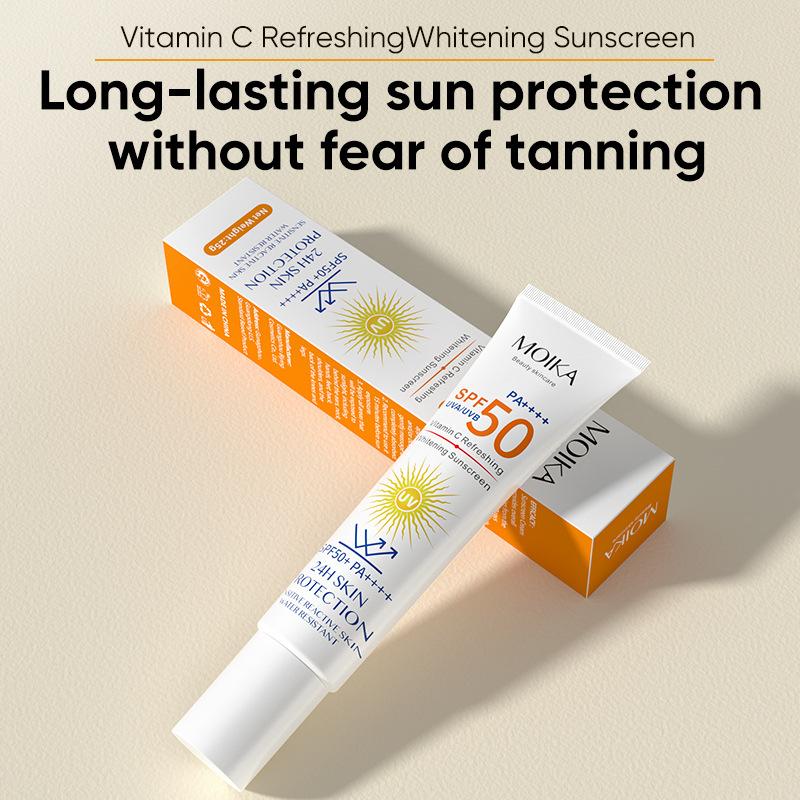 Refreshing Sunscreen SPF 50 PA+++ UV Protection, Non-Greasy, Suitable for the Whole Body, Ideal for Outdoor Activities and Travel, 4-Pack