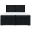 Box Spring Bed with Mattress Black 200x200 cm Fabric