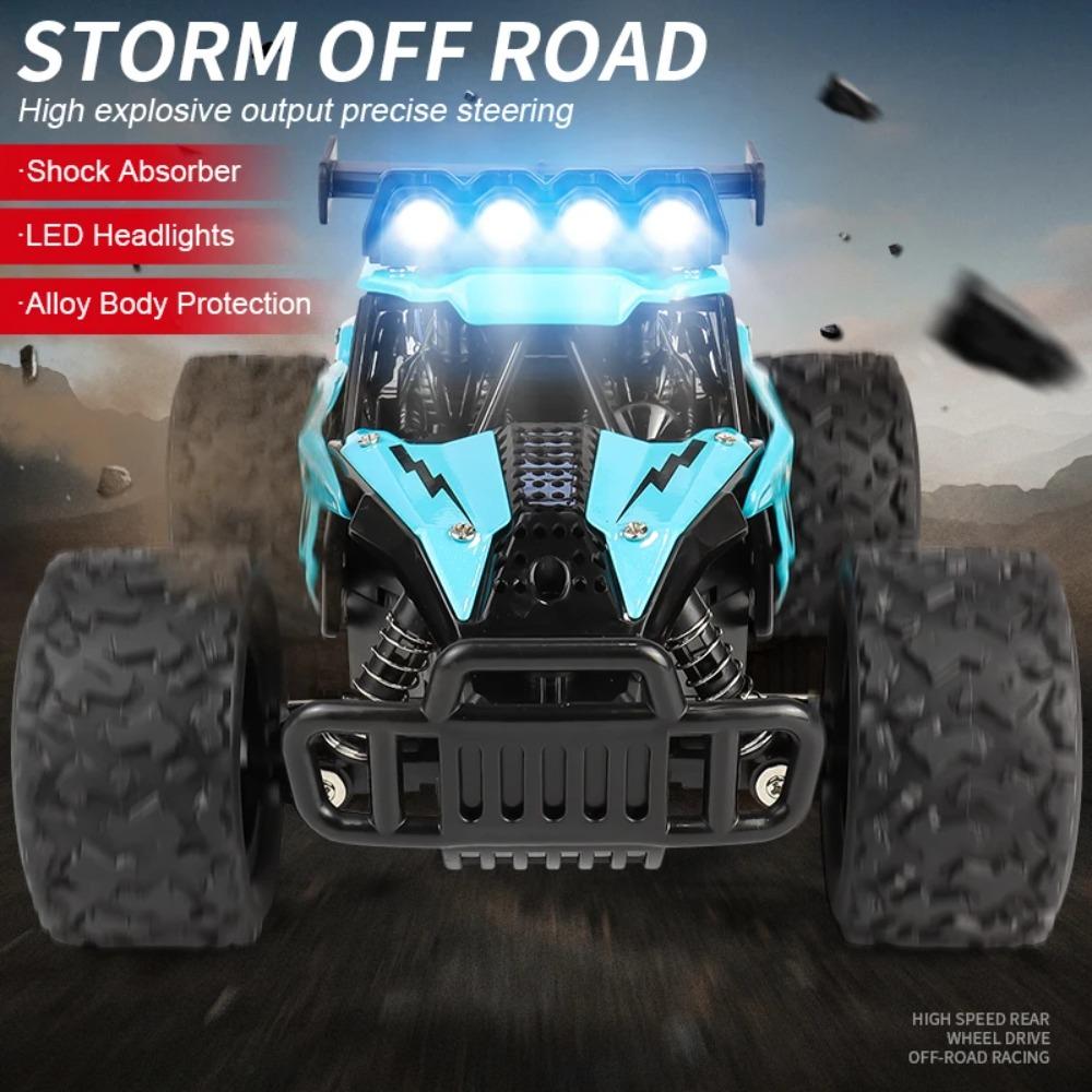 Uzaktan Kumandalı Araba RC Drift Yarışı 1:16 Araç Arazi Alaşım 2.4G Radyo Yüksek Hızlı Kamyonlar LED Işıklı Tırmanma Hediye Çocuk Oyuncak