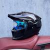 Orz Black Warrior Retro Motorcycle Helmet - Versatile Half/Full Helmet for Men & Women