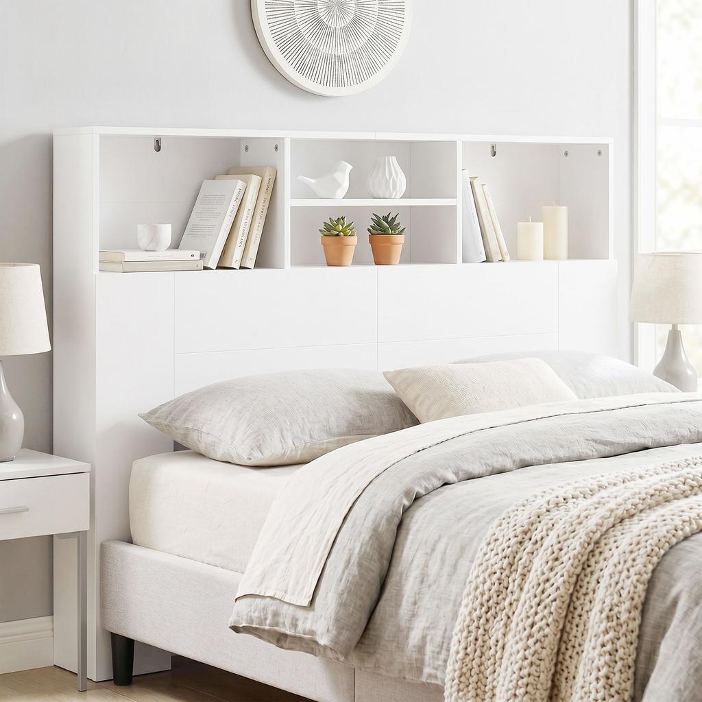 Bed Headboard 140 Cm With Storage White Bed Headboard