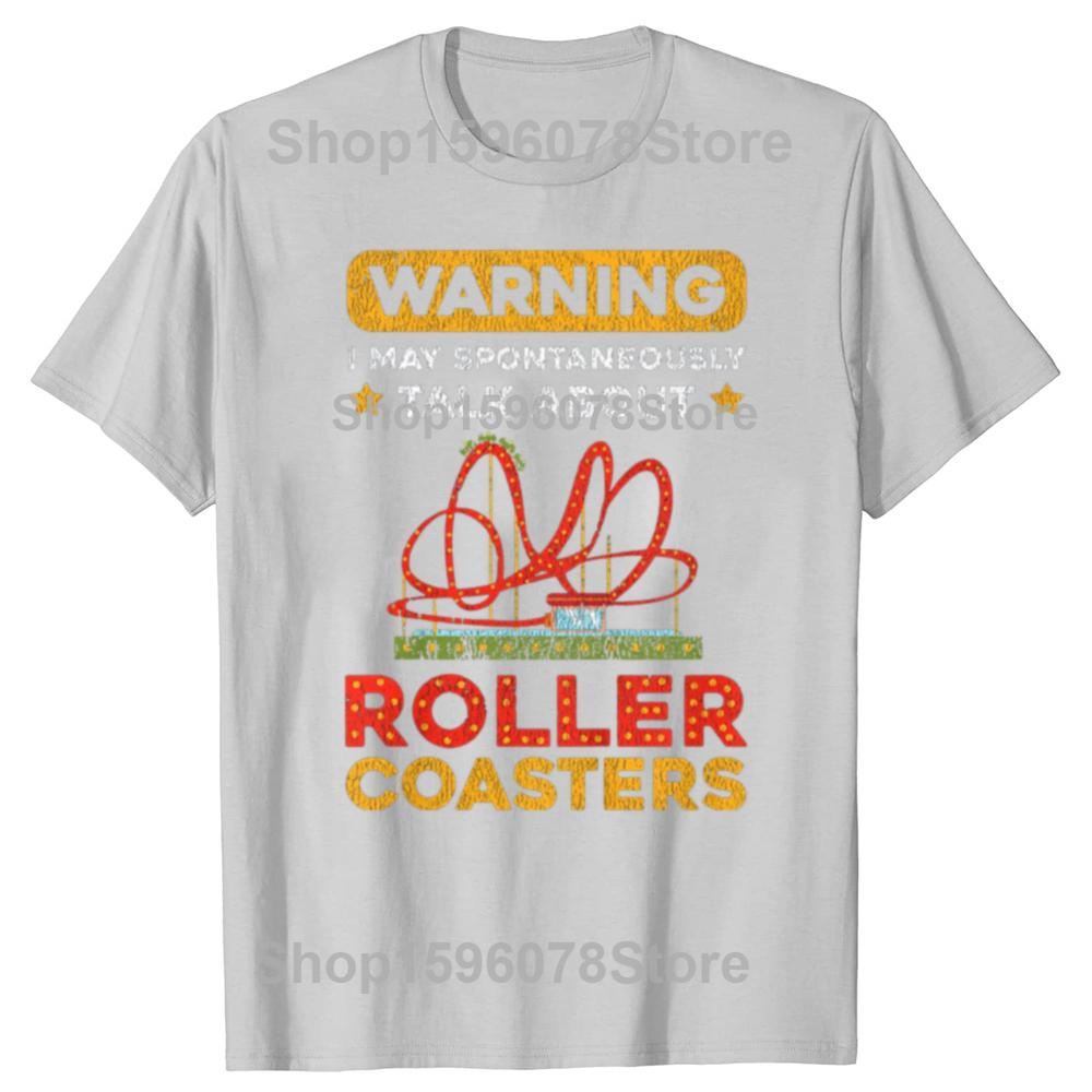 Vtipná trička pro lidi milující horské dráhy Letní grafická bavlněná streetwearová trička s krátkým rukávem Narozeninové dárky Tričko Pánské oblečení