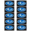 10Pcs Carbon Fiber Steering Wheel Car Logo Emblem 3D Stickers For BMW Mercedes benz Alfa Romeo Dodge Renault Mini Mazda Opel Toyota Ford Jeep Honda