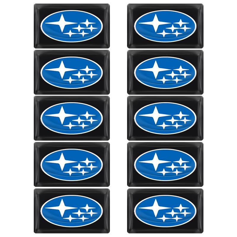 

10 шт. Наклейка с логотипом для салона автомобиля, 3D-эпоксидная наклейка, аксессуары для Subaru Forester SG5 SH SJ Impreza XV Legacy Outback WRX STI GC8 Tribeca 10pcs чёрный