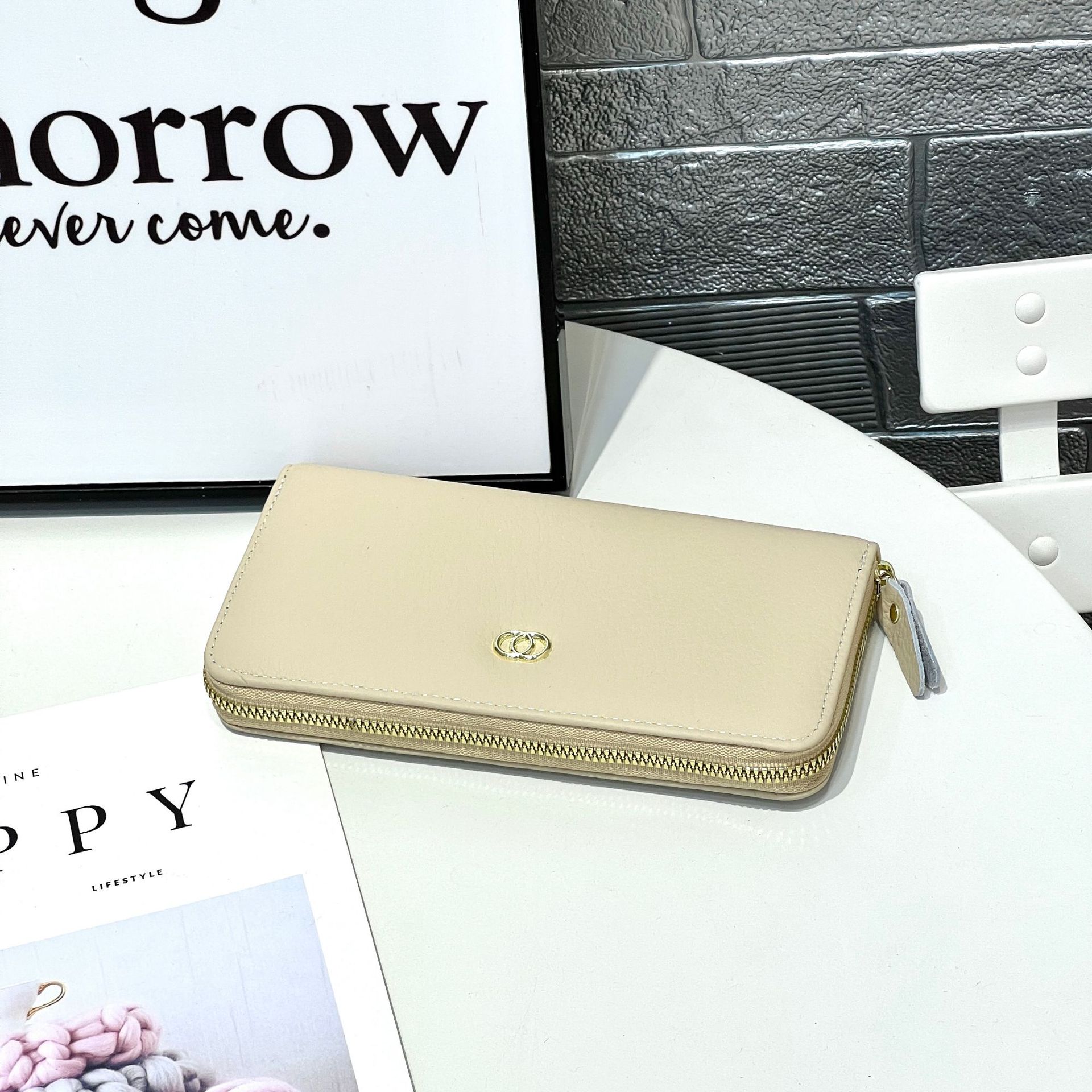 

Женский кошелек из коровьей кожи, сумка-клатч, длинный стиль.