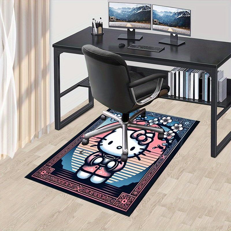 

1pc Hello Kitty Floral Pattern Office Rug Under Chair Mat Gift Universal Decorative Carpet for Home and Office Use, Perfect for Desk Chairs, 60cm by 90cm