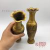 Antique Palace Vase Pair Brass Dragon and Phoenix Auspicious Totem Copper Bottle Furniture Ornament Gift