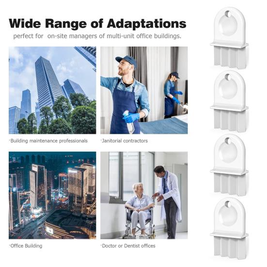 1 Set di chiavi per distributore di carta igienica Plug And Play, comodo distributore di carta igienica in metallo, set di chiavi per accessori da bagno