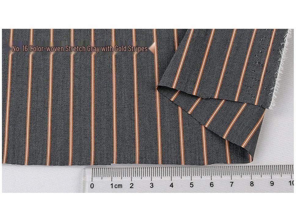 Blue, White, Gray Striped Cotton Fabric for Summer Shirts and Work Dresses