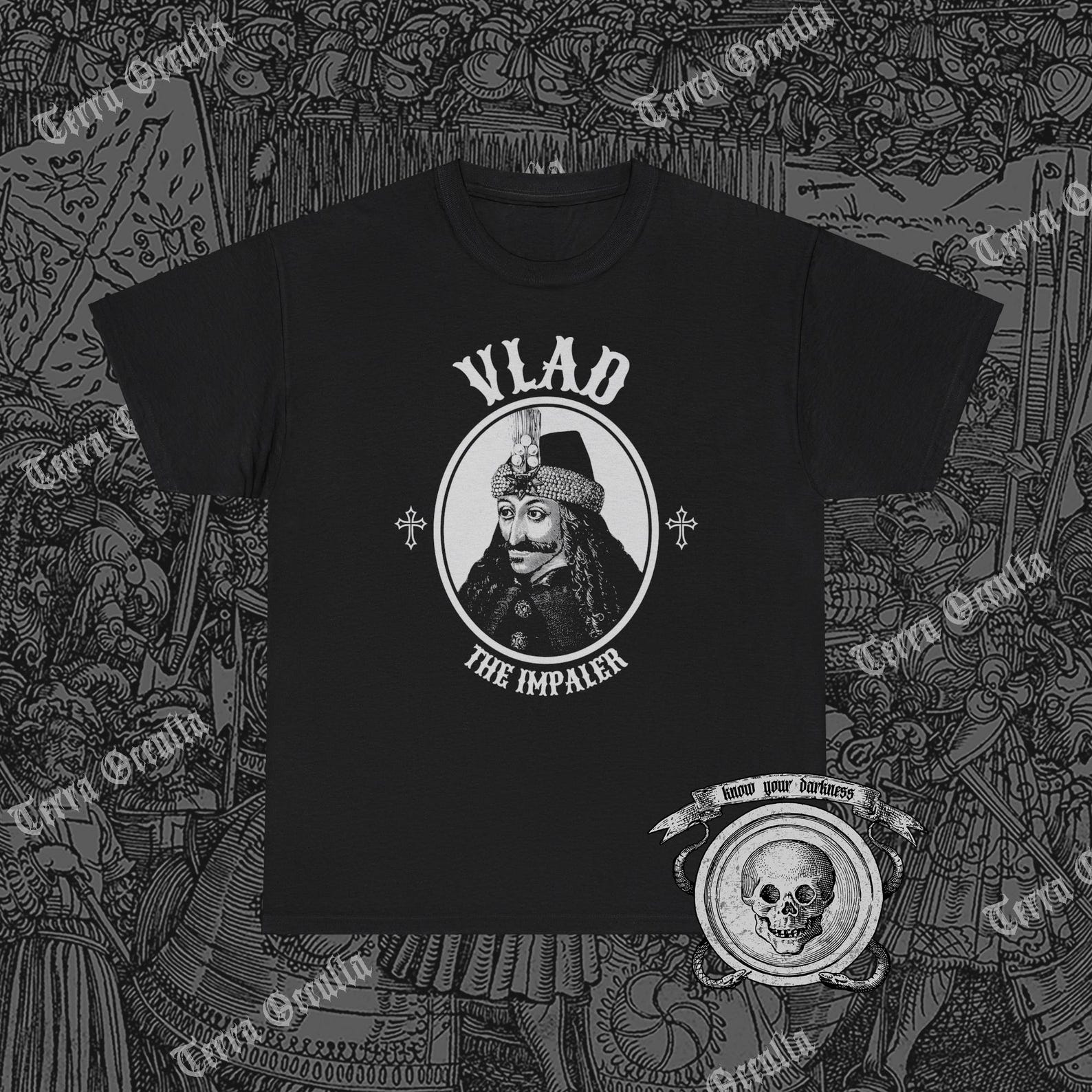 Vlad Tepes Shirt, Count Dracula, Vlad the Impaler, Vampire S