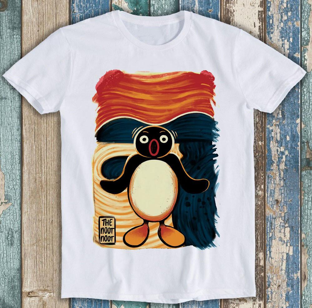 Noot Noot Madafakas Pingu Penguin Scream Funny Unisex Gift Tee T Shirt M1338