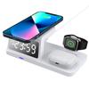 4 In 1 Wireless Charging Station 15W Fast Charger with Alarm Clock For Phone/Apple Watch/AirPods/Type-C/Home/Office