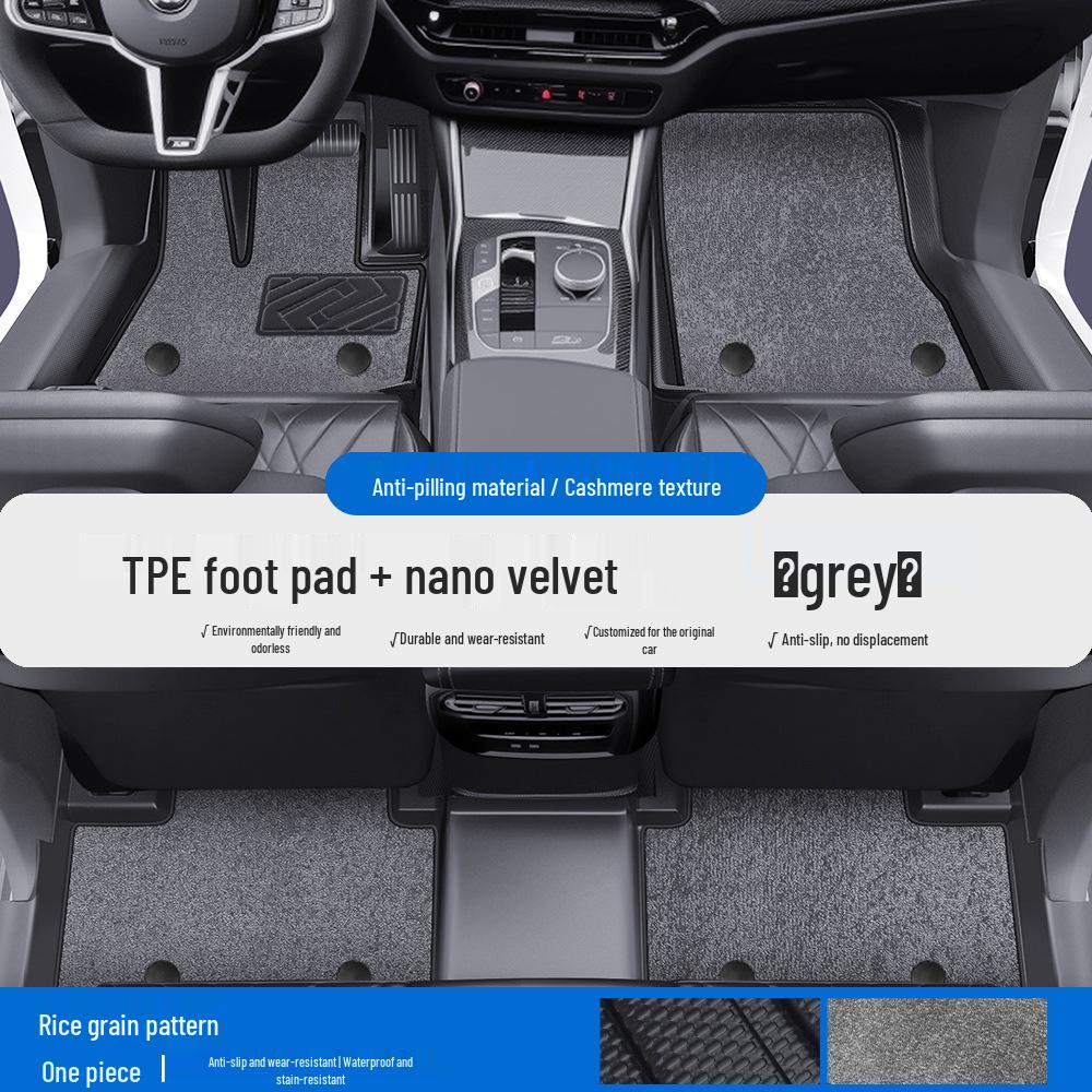 Fits BMW X1, X2, X3, X5, 1, 3, 5 Series & MINI: TPE Car Floor Mats & Door Sill Protection. Full Coverage.