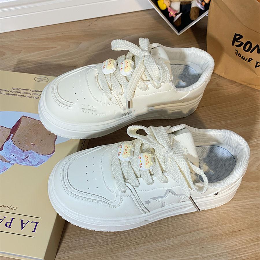 Sports little white shoes women's 2025 autumn new soft-soled muffin board shoes versatile thick-soled star-increasing casual shoes women