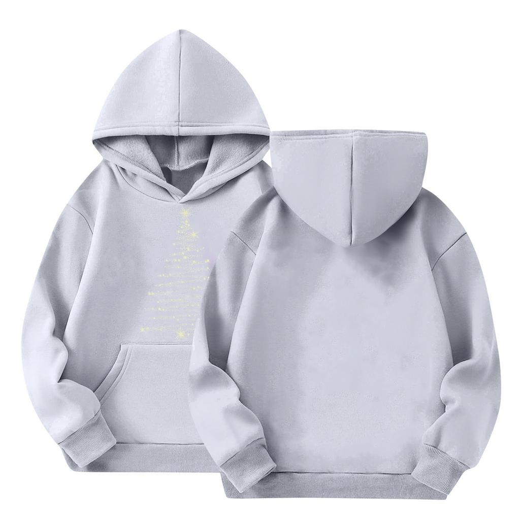 Children's Hoodies Loose Solid Color Hooded Sports Shirt Fashionable Sports Shirt