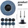 Pack of 32 Flap Discs 50 mm for Drill, 2 Inch Sanding Discs Grit 40/60/80/120 Zirconia Corundum Grinding Disc with 6.35 mm Adapter for Metal Wood