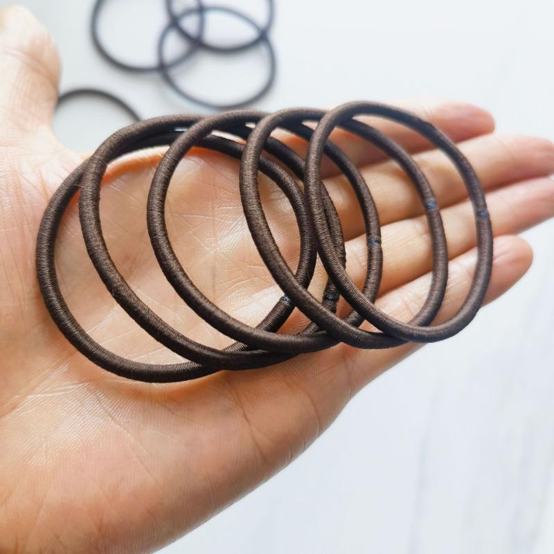 

Высокоэластичные бесшовные резинки для волос, резинки, аксессуары для волос, универсальные базовые резинки для волос 10pc кофейный