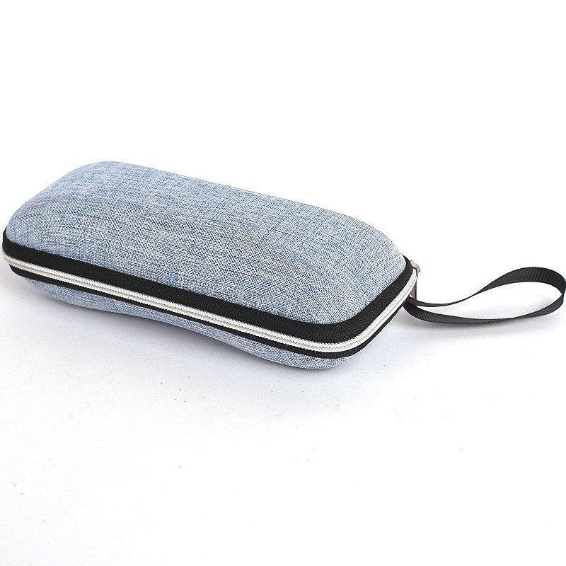 

Large Portable Sunglasses Eye Glasses Zipper Hard Case Box світло-синій колір