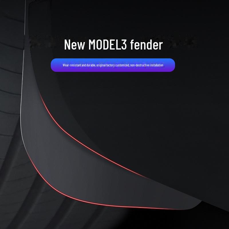 Tesla Model 3 New Version Soft Leather Fender - Car Exterior Accessory