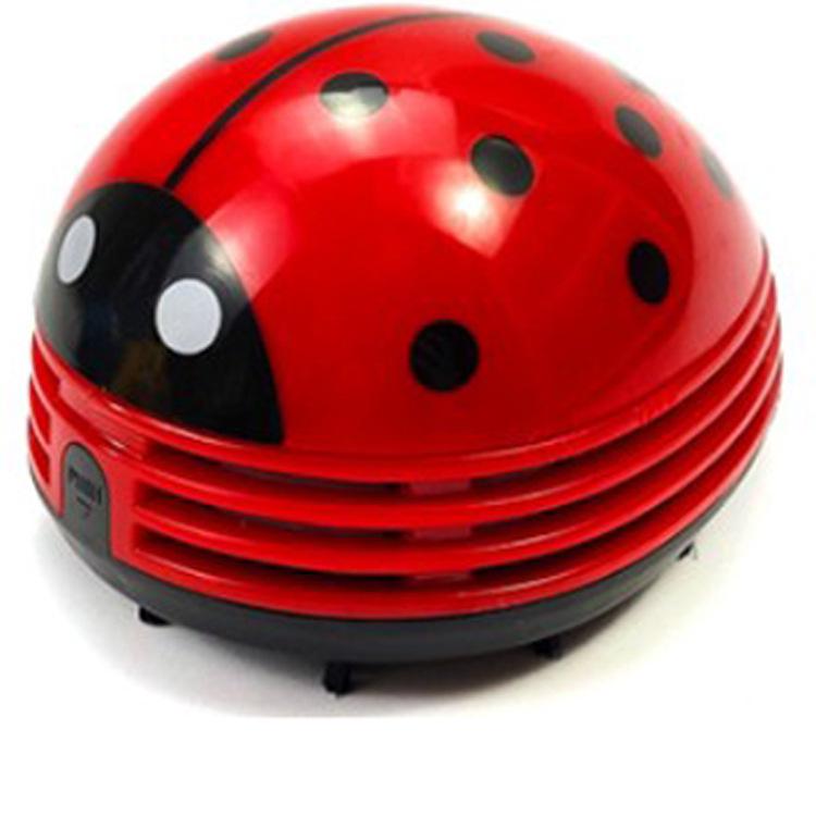 

Beetle Mini Desktop Vacuum: Handheld Portable Ladybug Cleaner for Paper Shavings красный
