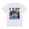 I Eat Microplastics Cat Graphic Funny Meme T Shirts Unisexs Clothing Oversized Cotton Short Sleeve TShirts Harajuku Streetwear