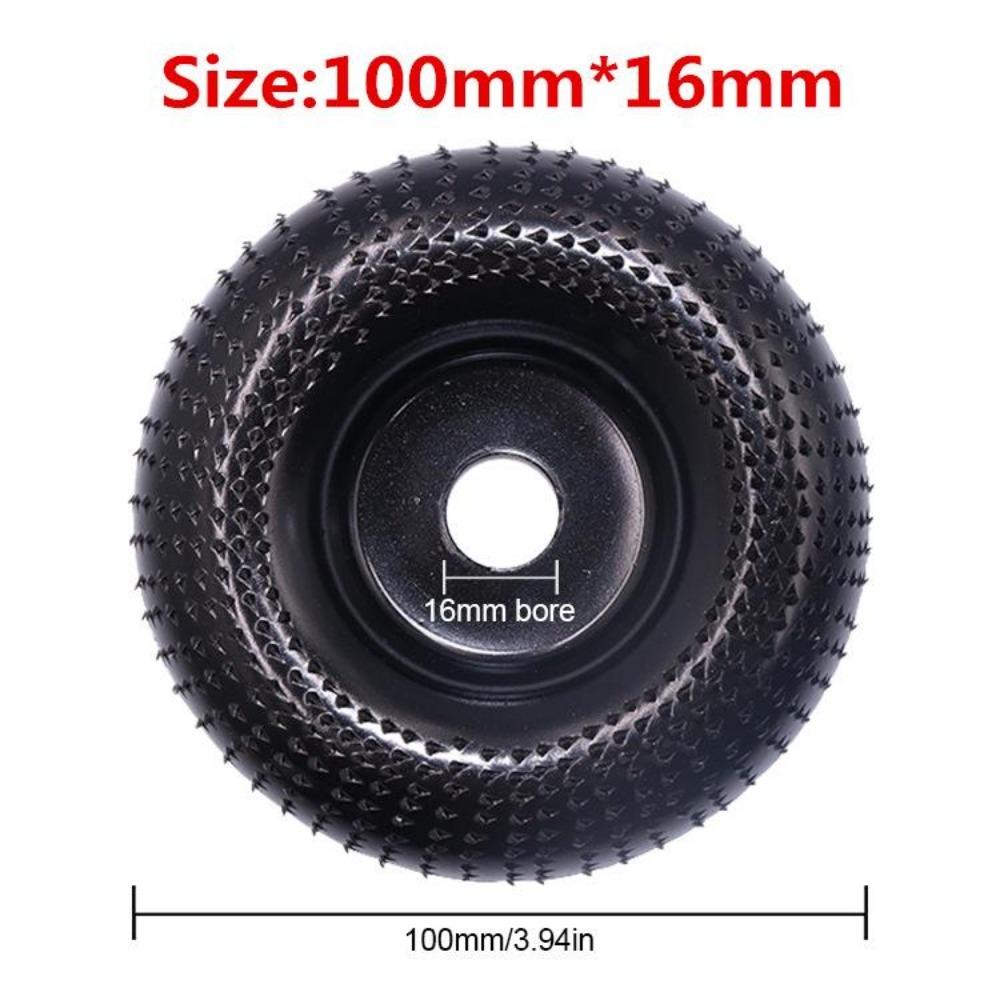 Grinder Wheel Disc 4 Inch Wood Shaping Wheel Wood Grinding Shaping Disk for Angle Grinders with 5/8" Arbor