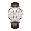 RORIOS Watch Men's Watch Date Quartz Stopwatch Stylish Leather Luminous Analog Chronograph Watch Multifunctional Business Watch Stainless Steel Date