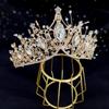 Bridal Headdress Gold Show Large Rhinestone Crown Headband Wedding Hair Accessories Wedding Wedding Accessories