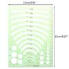 Plastic Green Circles Multi Shaped Oval Curve Ruler Drawing Ruler Geometric Ruler Template Ruler