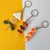 Spiedino di Calamari Pvc Porta Chiave Auto Chiave di Casa Cibo Finto Portachiavi Spiedino Simulatione Portachiavi Barbecue Moda Coreana Gioielli Ciondolo per Borsa