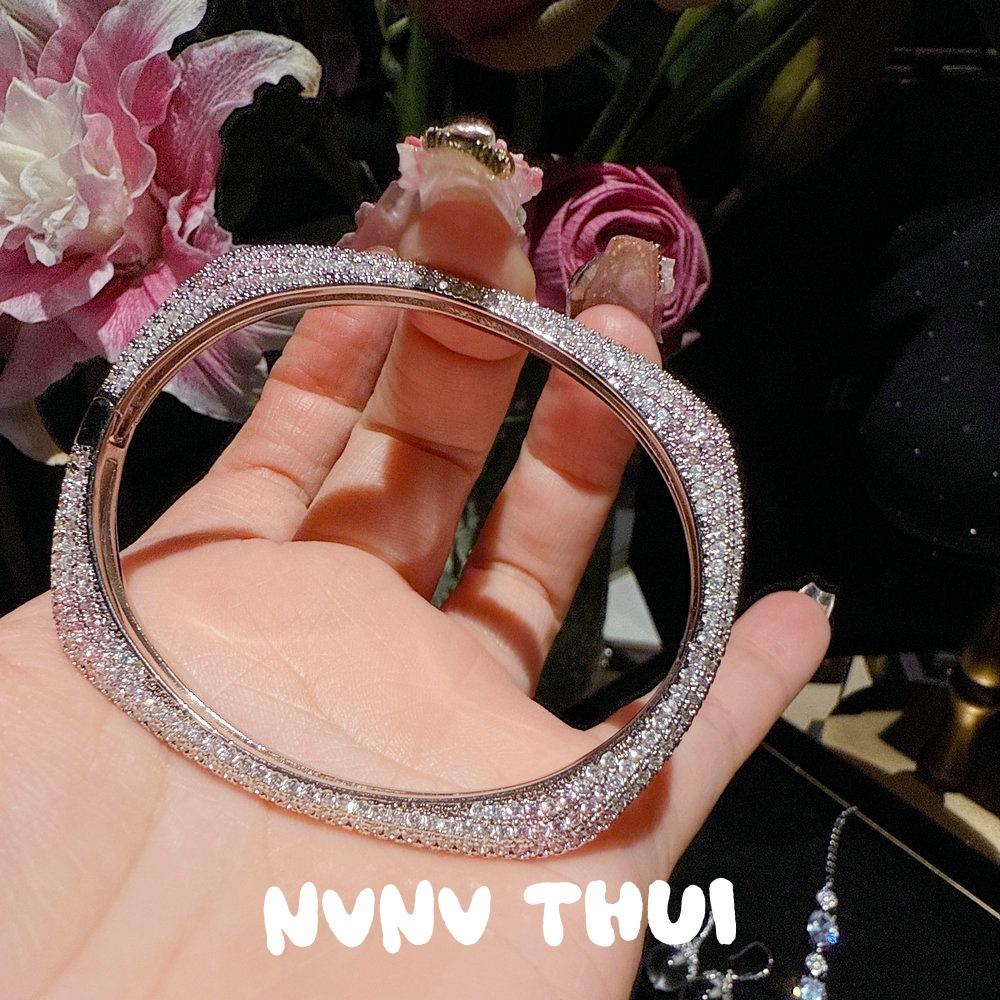 Jewelry, Waltz Rose Gradual Change Gypsy Bracelet, Banquet Haute Couture Bright Large Carat Flower Bracelet Set